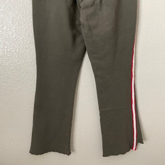 Mother Pants Womens XS Green The lounger Inside Crop Step Fray Stripe Sweatpants - Picture 8 of 14
